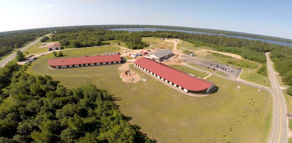 Aerial photo of Leech Lake Tribal College.
