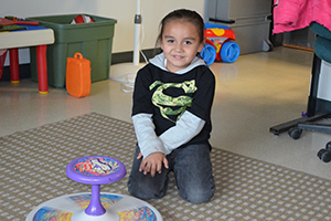 Toddler enjoying Parenting Class.