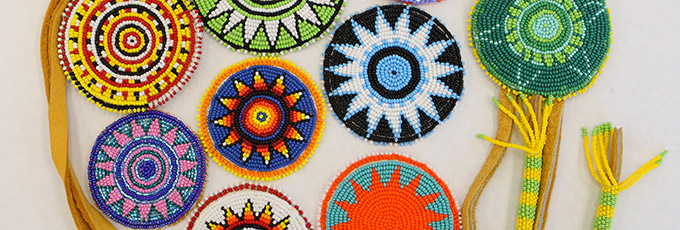 Intricate bead designs.